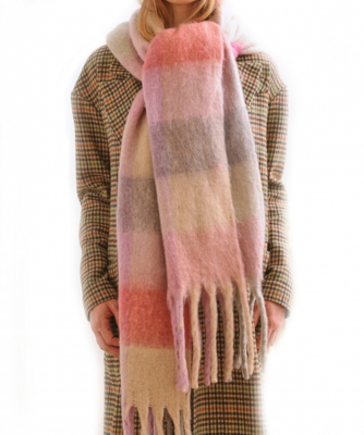 Multi Color Oblong Fashion Scarf SF320023 MAUVE